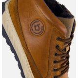 Cognac - Veterschoenen - Leer - Synthetisch Binnenzool - Met Profiel