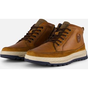 Cognac - Veterschoenen - Leer - Synthetisch Binnenvoering