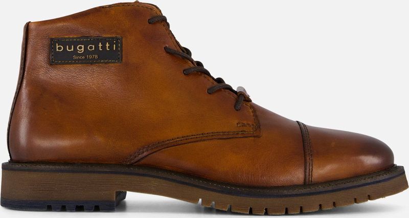 Bugatti - Seve - Veterschoenen - Cognac - Leer