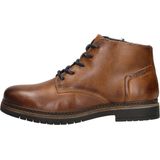 Veterboots - Effen - Leer - Blokhak - Snoersluiting