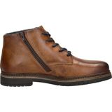 Veterboots - Effen - Leer - Blokhak - Snoersluiting