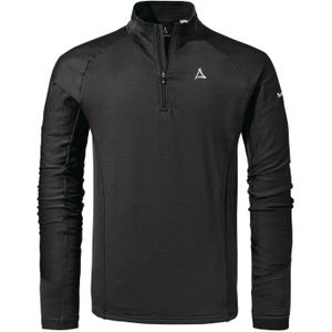 Sportshirt - Zwart - Polyester/Elastaan - Lange Mouwen - V-hals