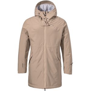 Schöffel - Women's Insulated Parka Crivat - Lange Jas - Beige - 100% Polyester - Isolerend Waterdicht Winddicht