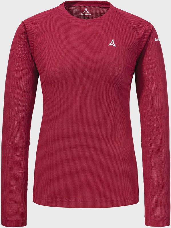 Schöffel - Mountain - Longsleeve - Rood - Regular Fit