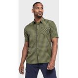 Overhemd - Groen - 100% Polyester - Regular Fit - Polokraag - V-hals