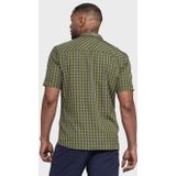 Overhemd - Groen - 100% Polyester - Regular Fit - Polokraag - V-hals