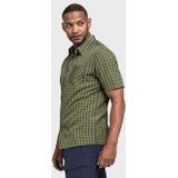 Overhemd - Groen - 100% Polyester - Regular Fit - Polokraag - V-hals