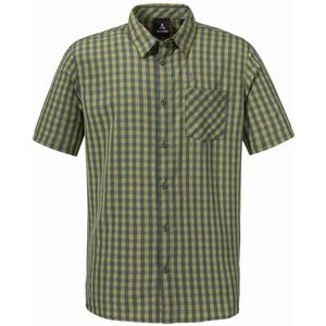 Overhemd - Groen - 100% Polyester - Regular Fit - Polokraag - V-hals