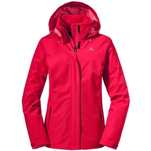 Schöffel - Gmund - Regenjas - Rood - 100% Polyester - Capuchon, Waterdicht, Winddicht