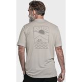 Schöffel - Functioneel Shirt - T Shirt Style Galerne - Kleur 9040/Naturel - Materiaal 74% Polyester, 26% Lyocell