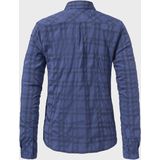 Blouse - Blauw - Polyester - V-hals, Lange Mouwen