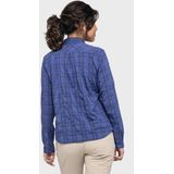Blouse - Blauw - Polyester - V-hals, Lange Mouwen
