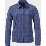 Blouse - Blauw - Polyester - V-hals, Lange Mouwen