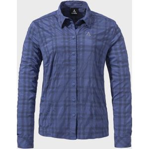 Blouse - Blauw - Polyester - V-hals, Lange Mouwen