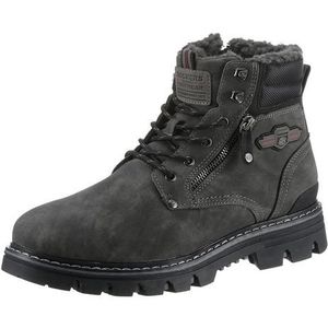 Veterboots - Effen - Imitatieleer - Warm Gevoerd - Blokhak