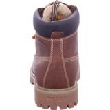 Veterboots - Effen - Leer - Blokhak - Enkelhoog