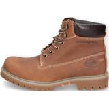 Veterboots - Effen - Leer - Blokhak - Enkelhoog