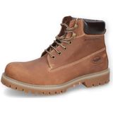 Veterboots - Effen - Leer - Blokhak - Enkelhoog