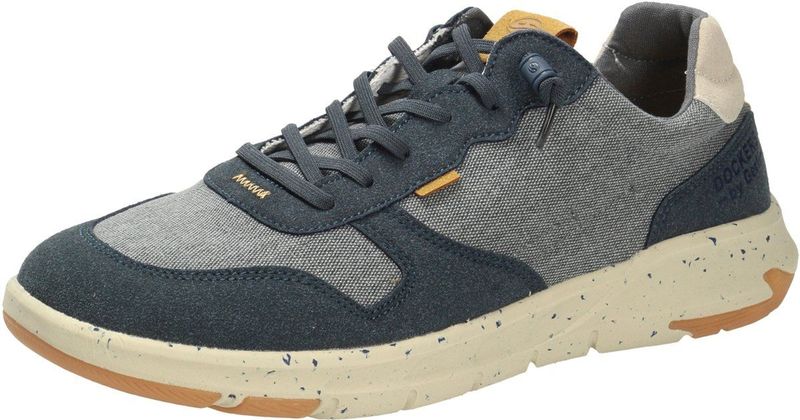 Dockers - Lichtgewicht Sneakers - Blauw - Textiel/Leer - Vetersluiting