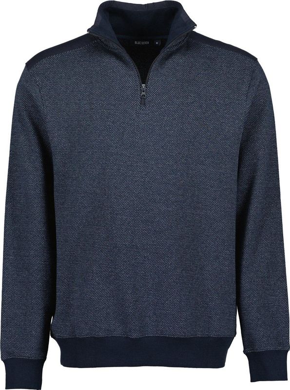 Blue Seven - Sweater - Heren - Blauw - Katoen - 370148