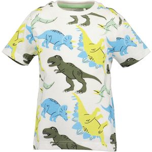 Blue Seven Shirtje Blue Seven Dinosaurussen wit Kids & Kind Jongens Wit - Maat: 92