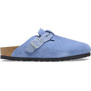 Klompen in suèdeleer Boston Braided BIRKENSTOCK. Leer materiaal. Maten 35. Blauw kleur