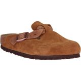 BIRKENSTOCK - Boston Braided - Klompen - Kastanje kleur - Suèdeleer
