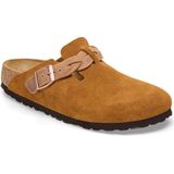 BIRKENSTOCK - Boston Braided - Klompen - Kastanje kleur - Suèdeleer