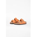 Birkenstock - Arizona - Schoenen - Oranje - Leer - Verstelbare Banden