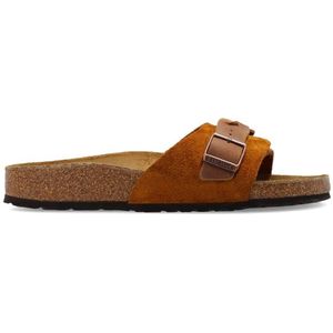 Birkenstock - Oita Braided - Muiltjes - Kastanje - Suèdeleer