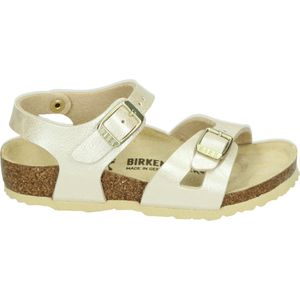 Birkenstock RIO BF PEARL WHITE - Sandalen - Kleur: Wit beige