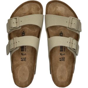 Birkenstock Arizona Slippers beige Imitatieleer