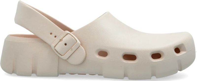 Birkenstock, Dames, Schoenen, Beige, Maat: 35 EU Vinyl,