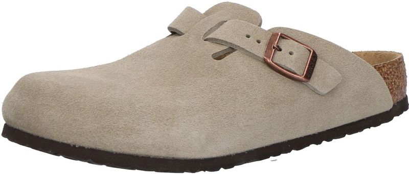 Birkenstock Boston Slippers Kids - Suede Taupe - Narrow Fit - Maat 33 - Unisex