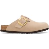 Birkenstock - Boston - Klompen - Beige - Grote Gesp - Plat