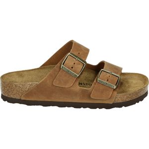 Birkenstock ARIZONA NATURAL LEATHER OILED - Dames slippers - Kleur: Cognac