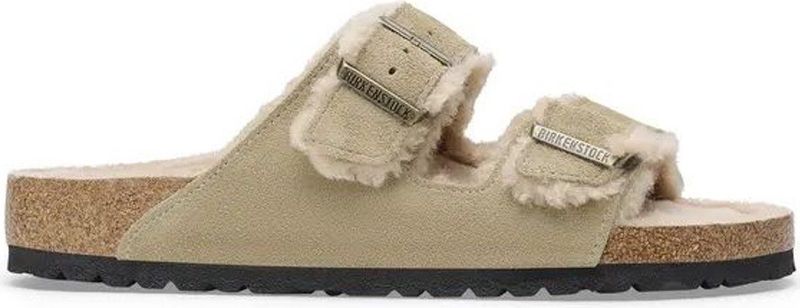 Birkenstock, Dames, Schoenen, Beige, Maat: 35 EU Suède,