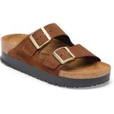 Leren Sandalen Birkenstock Arizona PAP Flex Platform Nubuck