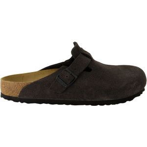 Birkenstock - Boston - Clogs - Grey - Bovenwerk Van Leer