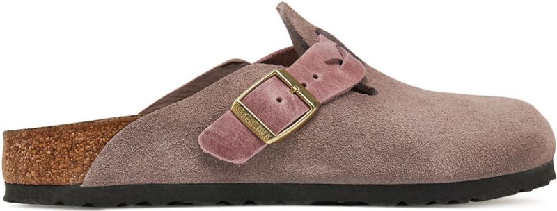 Birkenstock - Boston Braided - Klompen - Suède Leer - Bruin