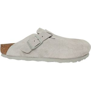 Birkenstock - Boston - Klompen - Grijs - Suède Constructie