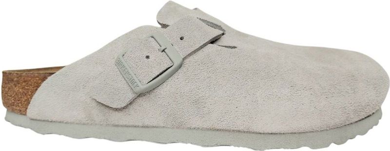 Birkenstock - Boston - Klompen - Grijs - Suède Constructie
