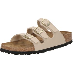 Birkenstock FLORIDA SANDCASTLE BF - Dames slippers - Kleur: Wit/beige - Maat: 42