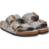 Birkenstock - Arizona Big Buckle Slides - Gezondheidsslippers - Grijs - Natuurlijk Leer