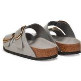 Birkenstock - Arizona Big Buckle Slides - Gezondheidsslippers - Grijs - Natuurlijk Leer