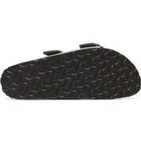 Birkenstock - Arizona Big Buckle Slides - Gezondheidsslippers - Grijs - Natuurlijk Leer