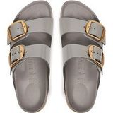 Birkenstock - Arizona Big Buckle Slides - Gezondheidsslippers - Grijs - Natuurlijk Leer