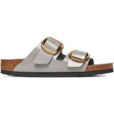 Birkenstock - Arizona Big Buckle Slides - Gezondheidsslippers - Grijs - Natuurlijk Leer