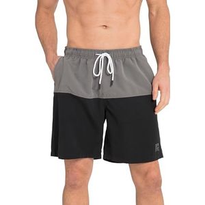 JP 1880 - Contrasterende Zwemshorts - Zwart