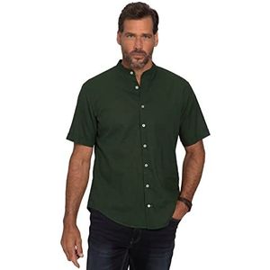 JP 1880, Heren Grote Maten Linnen Blend Shirt 1, donkergroen, 3XL